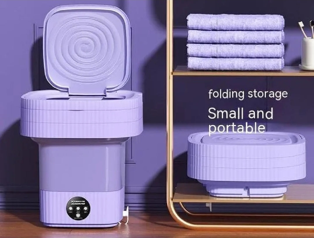 Mini Foldable Portable Washing Machine with Dryer – Compact Electric Laundry Washer