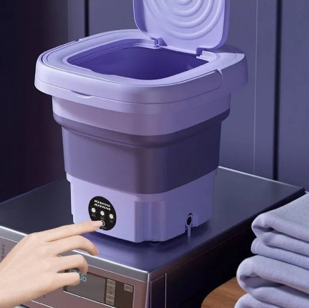 Mini Foldable Portable Washing Machine with Dryer – Compact Electric Laundry Washer